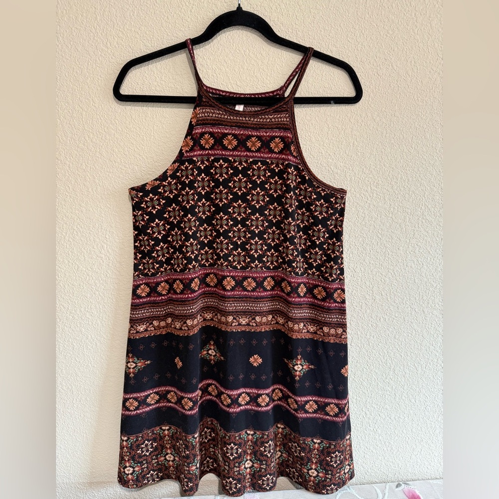 Xhilaration Multicolor Patterned Tank Dress